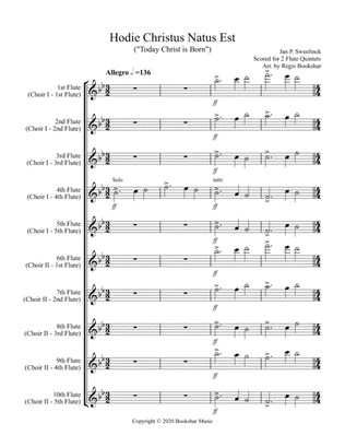 Hodie Christus Natus Est (2 Flute Quintets)