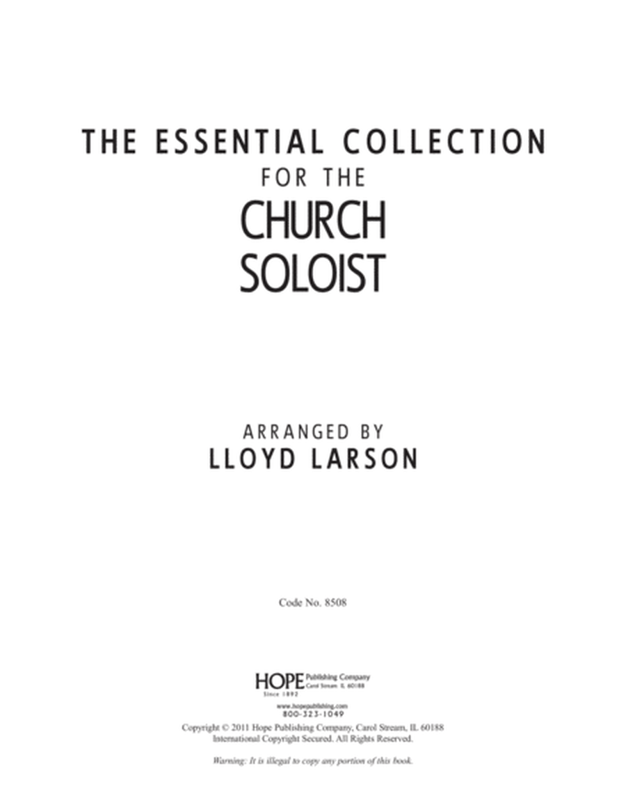 Essential Collection for the Church Soloist, The-Digital Download image number null