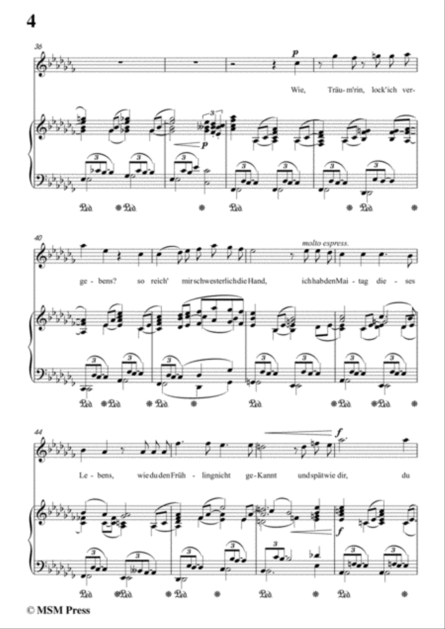 Richard Strauss-Die Georgine in a flat minor,for Voice and Piano Voice Solo scores gallery preview page 6