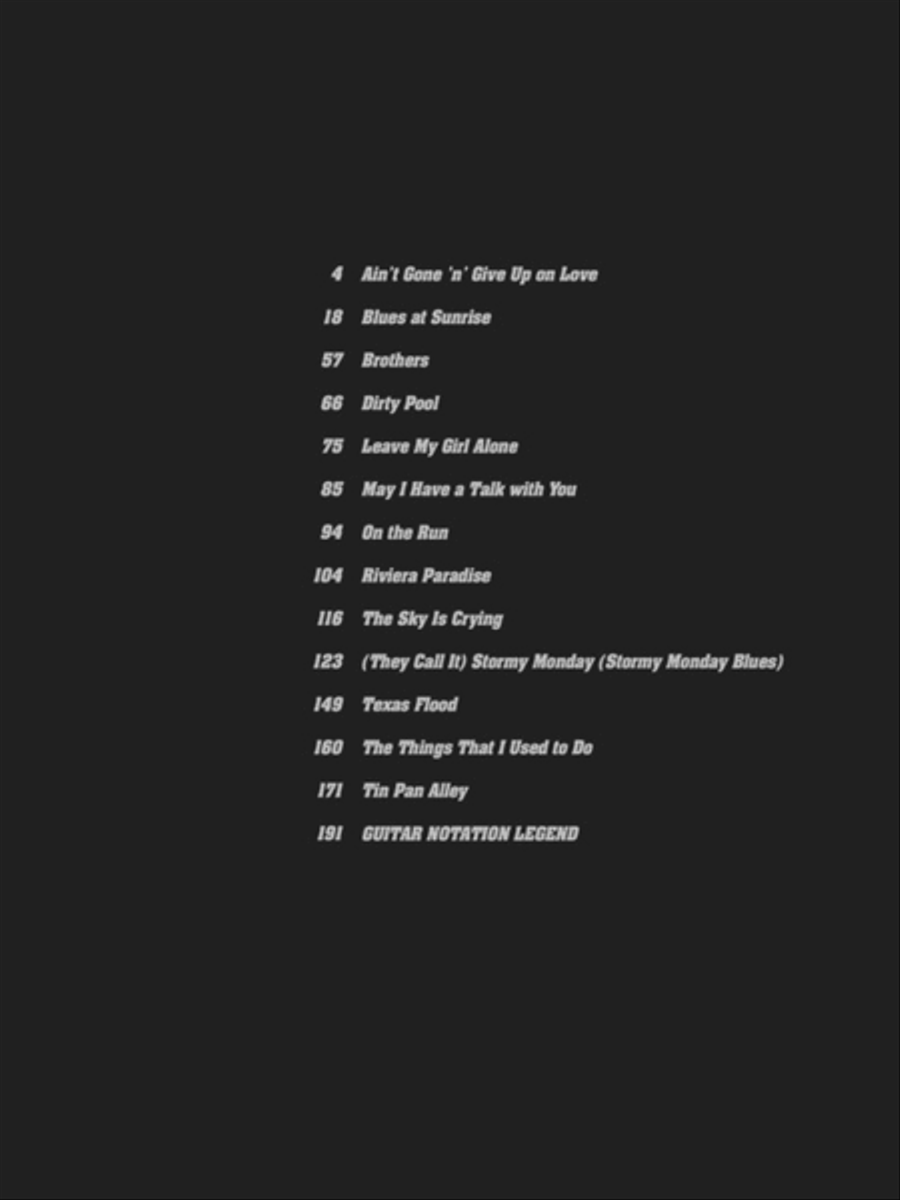 Stevie Ray Vaughan – Plays Slow Blues Electric Guitar scores gallery preview page 2