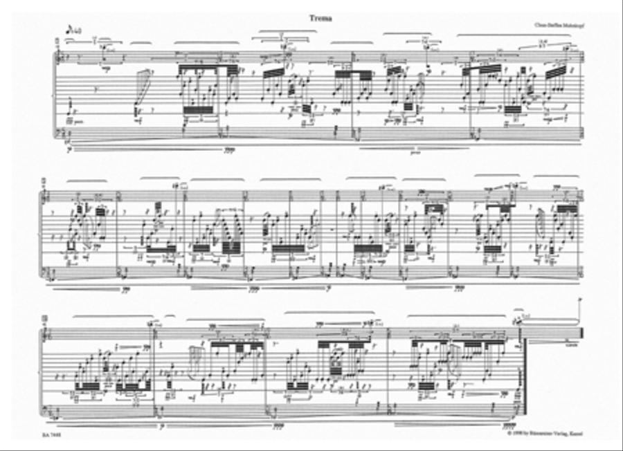 Trema für Schlagzeug (1994) Drums scores gallery preview page 2