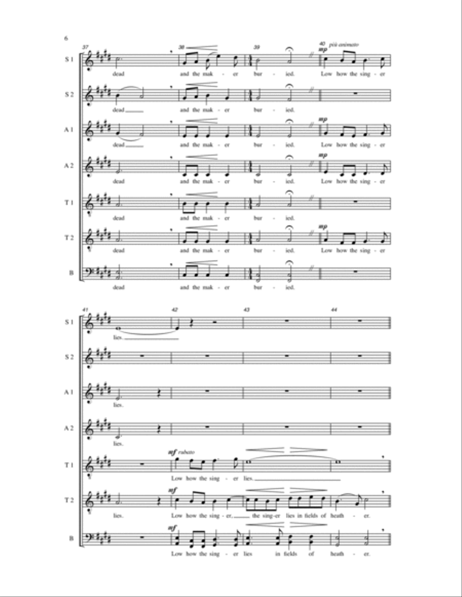 Bright Is the Ring of Words 4-Part scores gallery preview page 6