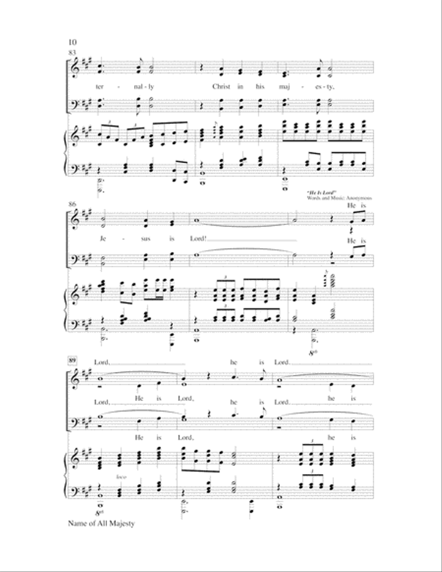Name of All Majesty Name of All Majesty Choir scores gallery preview page 10
