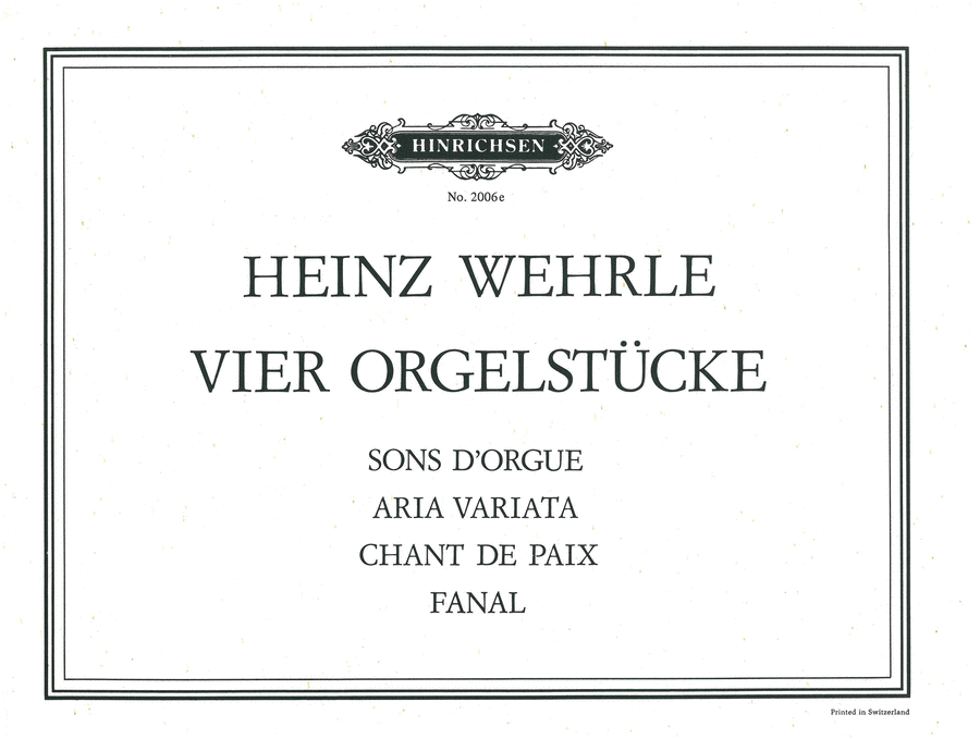 Four organ pieces