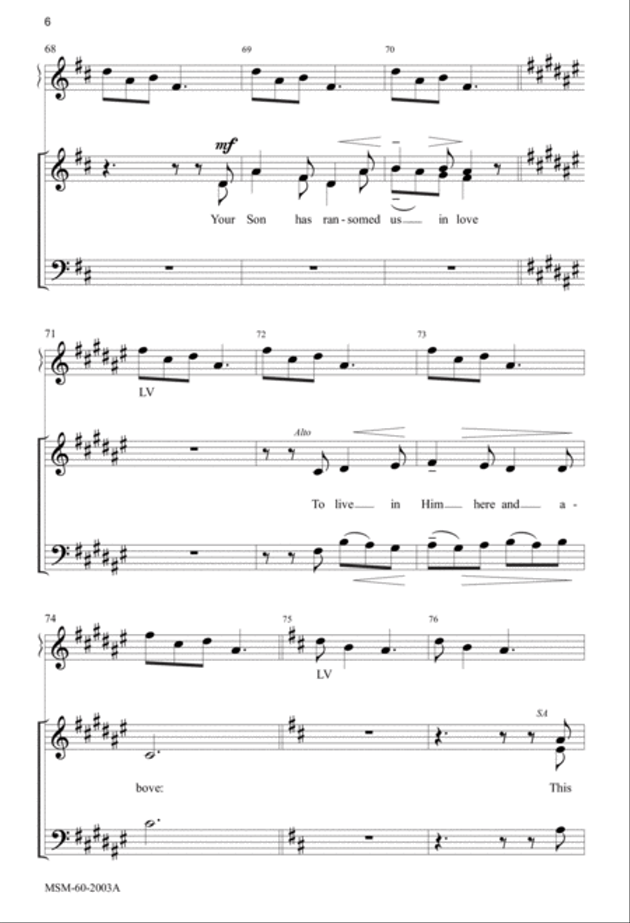 O Morning Star, How Fair and Bright (Downloadable Choral Score)