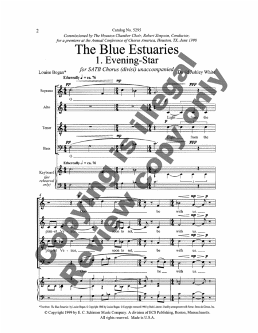 The Blue Estuaries: 1. Evening-Star Divisi scores gallery preview page 3