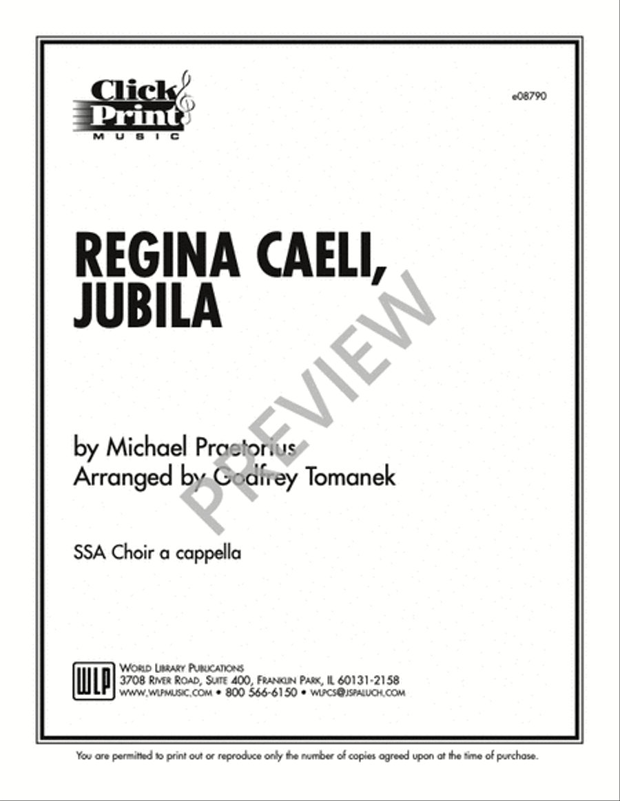 Regina Caeli, Jubila SSA scores gallery preview page 8