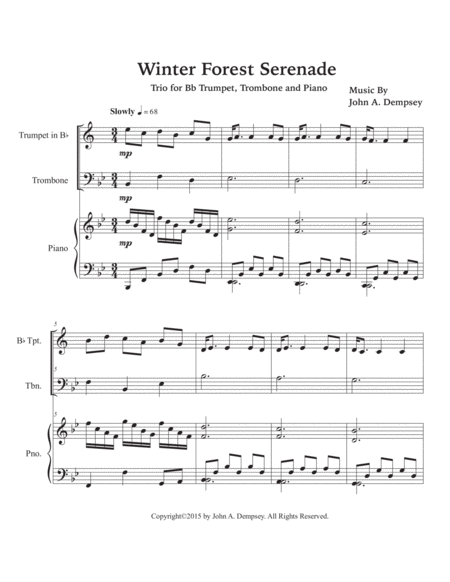Winter Forest Serenade (Trio for Trumpet, Trombone and Piano) image number null