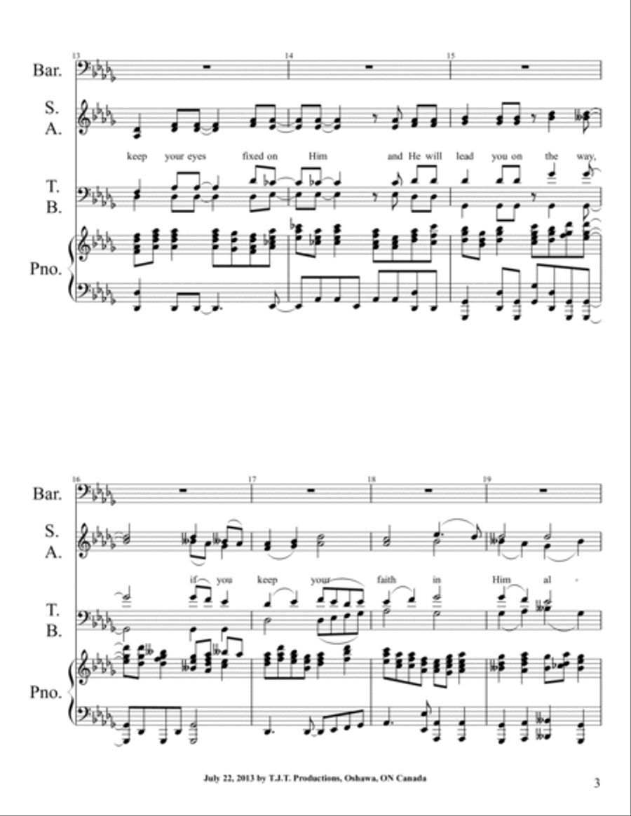 Keep Your Faith in Him Keep Your Faith in Him 4-Part scores gallery preview page 3