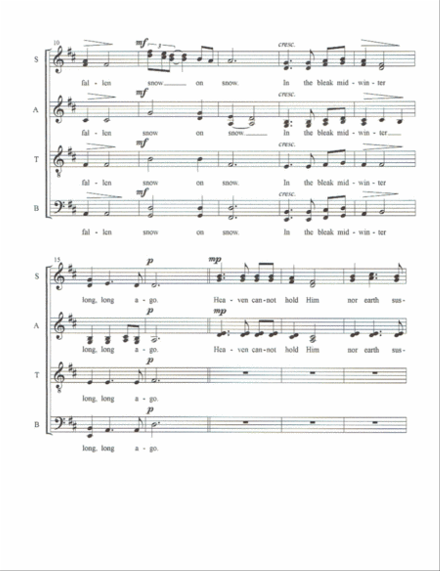 In The Bleak MidWinter In The Bleak MidWinter A Cappella scores gallery preview page 2
