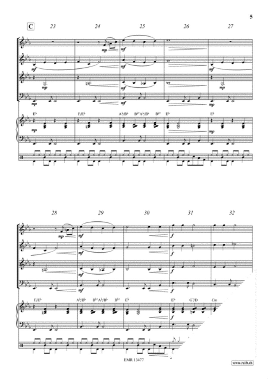 Aura Lee Woodwind Quartet scores gallery preview page 5