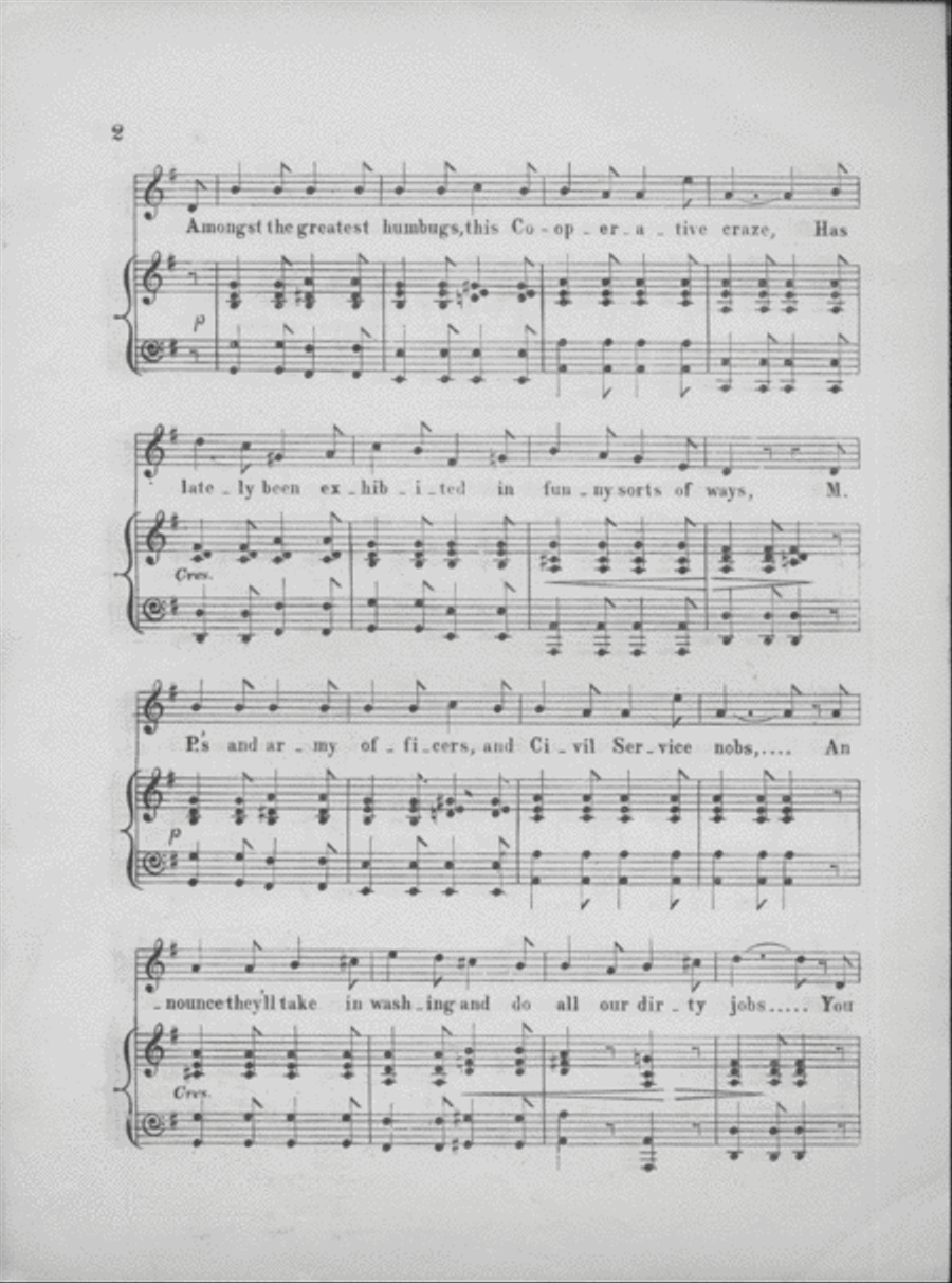 Co-Operation (A Song For The Times) Voice scores gallery preview page 3
