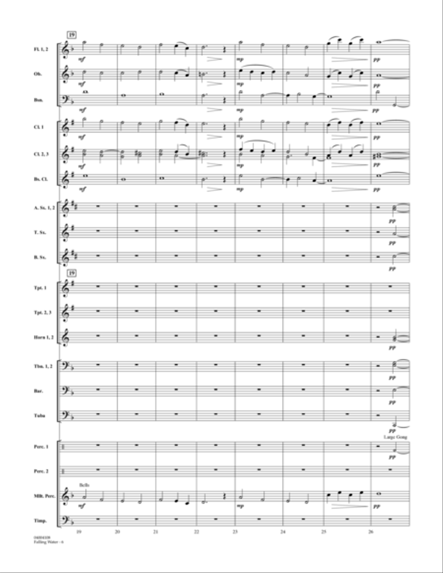 Falling Water - Conductor Score (Full Score) Concert Band scores gallery preview page 6