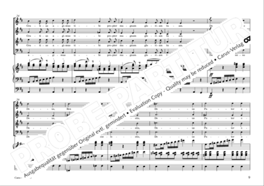 Mass in G Major 4-Part scores gallery preview page 12