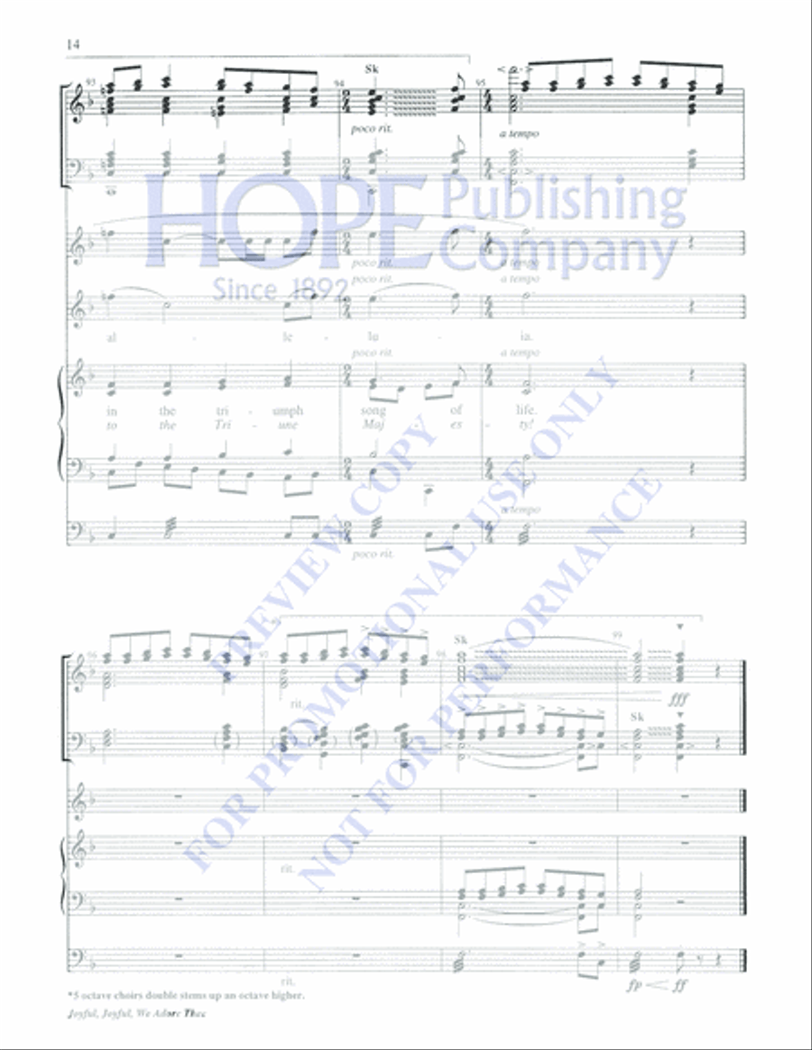 Joyful, Joyful, We Adore Thee 5-Octaves scores gallery preview page 14
