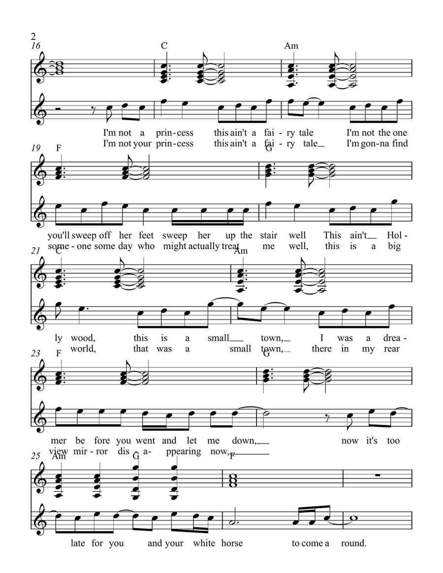 White Horse White Horse Acoustic Guitar scores gallery preview page 2