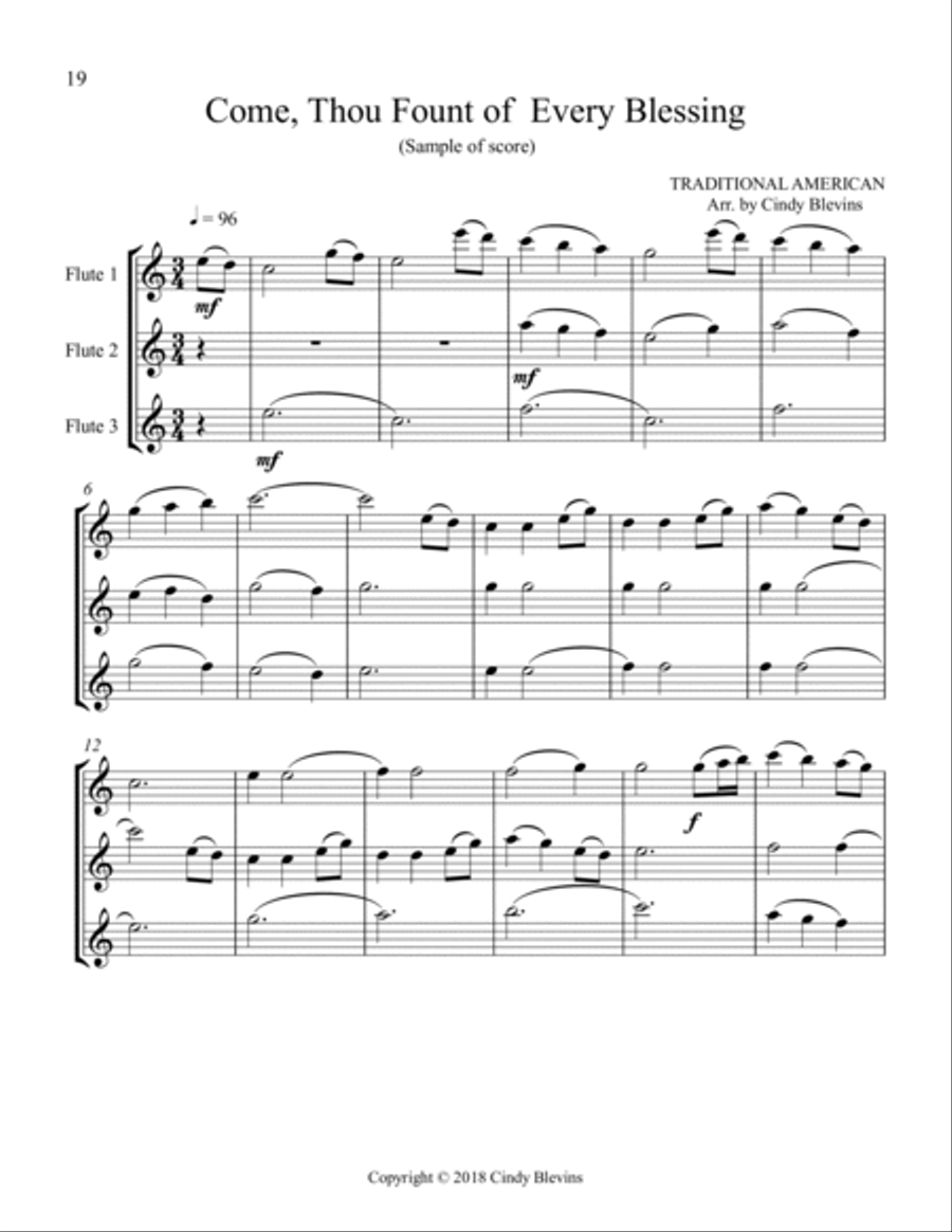 12 Favorite Hymns, Flute Trios Flute Trio scores gallery preview page 3