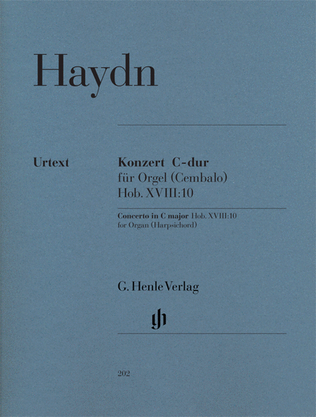 Book cover for Concerto for Organ (Harpsichord) with String instruments C major (First Edition) Hob. XVIII:10