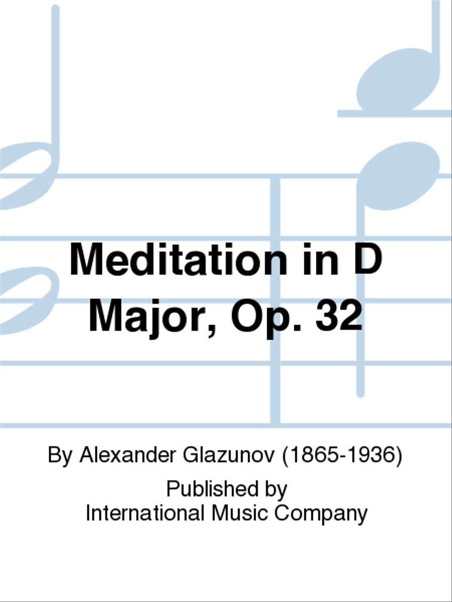 Meditation in D Major, Op. 32 Violin Solo scores gallery preview page 1