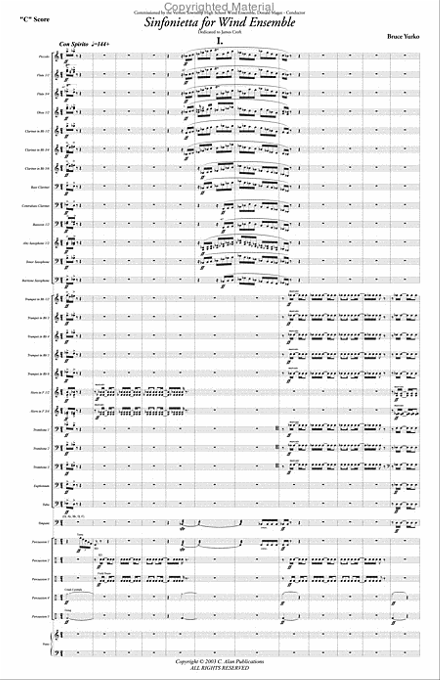 Sinfonietta for Wind Ensemble Concert Band scores gallery preview page 2
