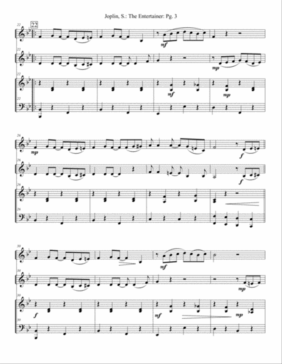 The Entertainer Brass Ensemble scores gallery preview page 3