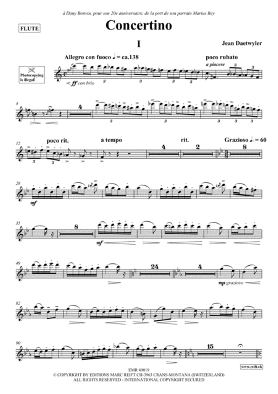 Concertino Flute Solo scores gallery preview page 2