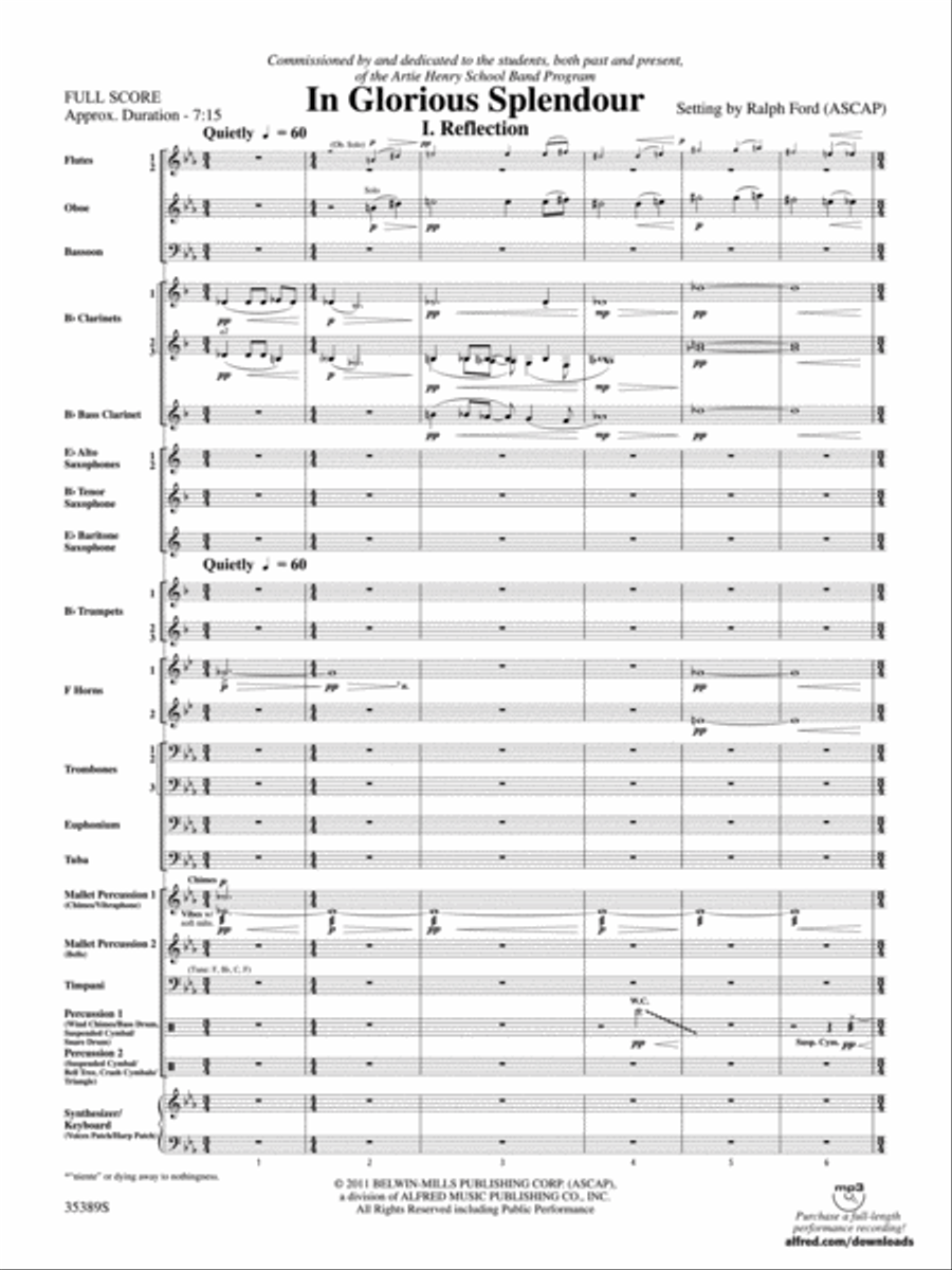 In Glorious Splendour Concert Band scores gallery preview page 2