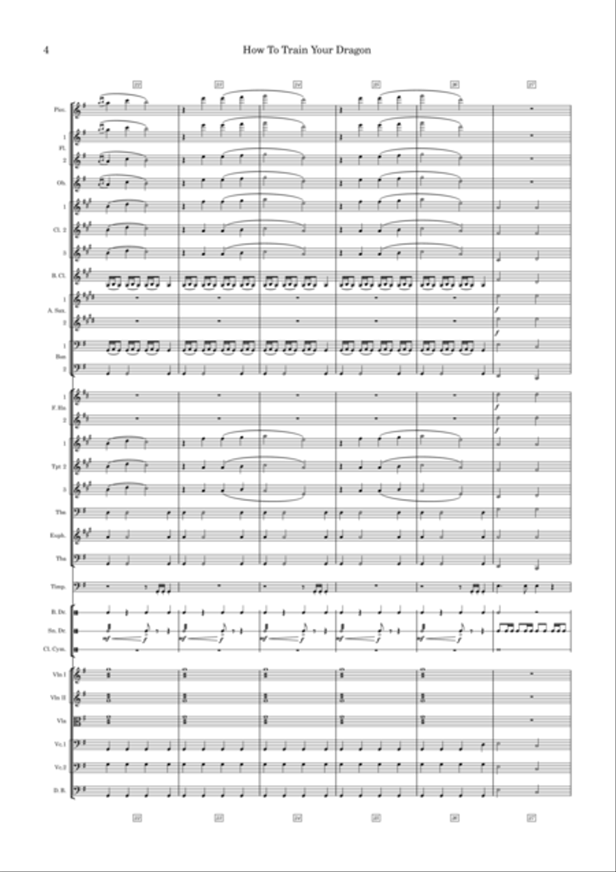 How To Train Your Dragon Full Orchestra scores gallery preview page 4