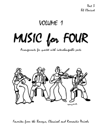 Book cover for Music for Four - Volume 1 - Part 3 Clarinet in Bb 70133