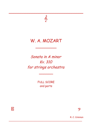 Mozart Sonata kv. 310 for String orchestra