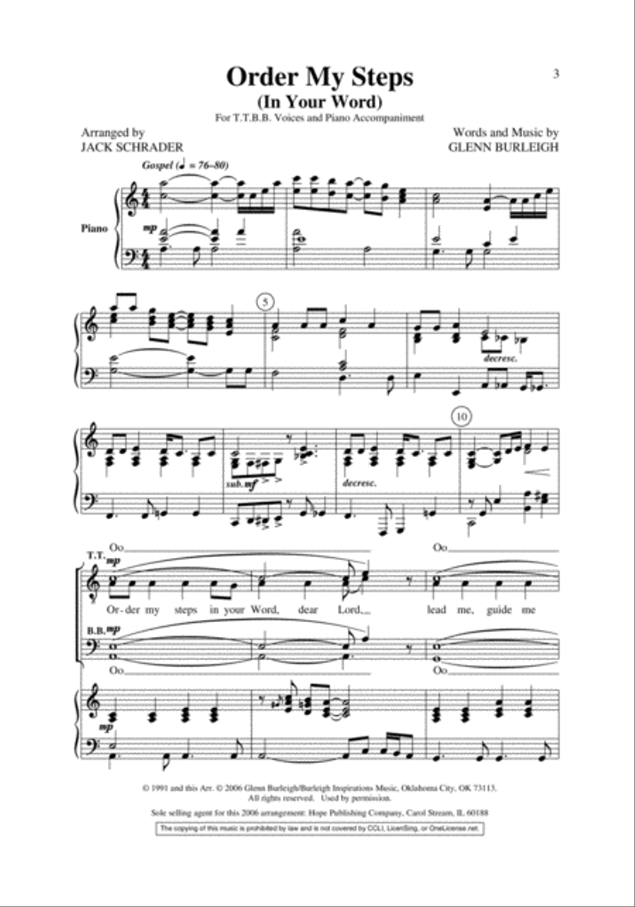 Order My Steps 4-Part scores gallery preview page 2