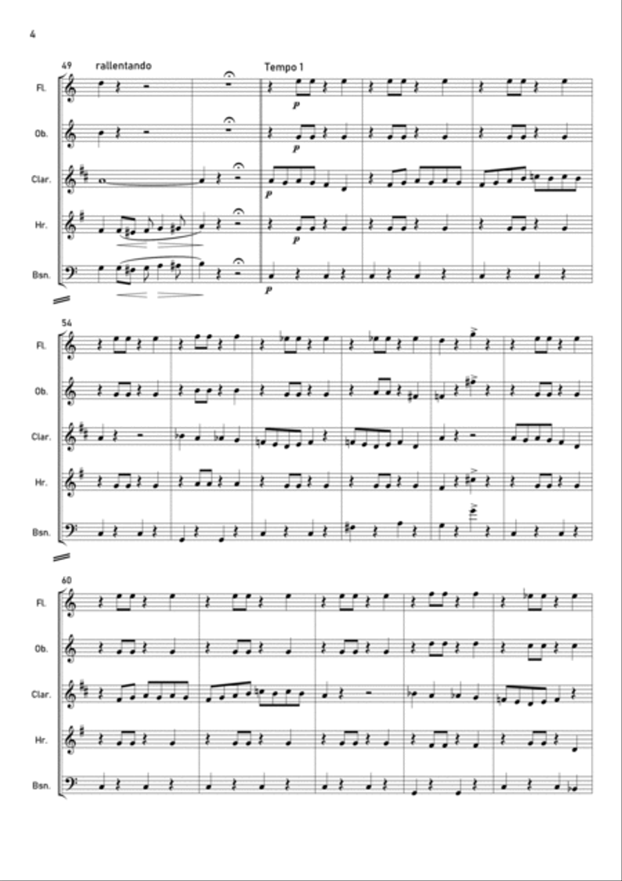 If I Were A Rich Man If I Were A Rich Man Woodwind Quintet scores gallery preview page 4