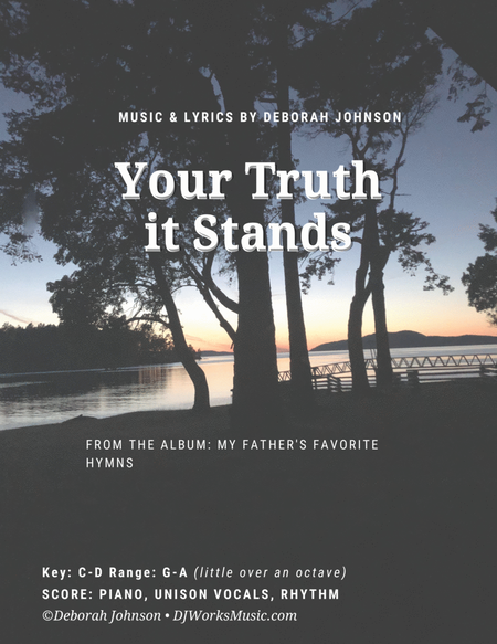 Your Truth it Stands Unison Choir - Digital Sheet Music