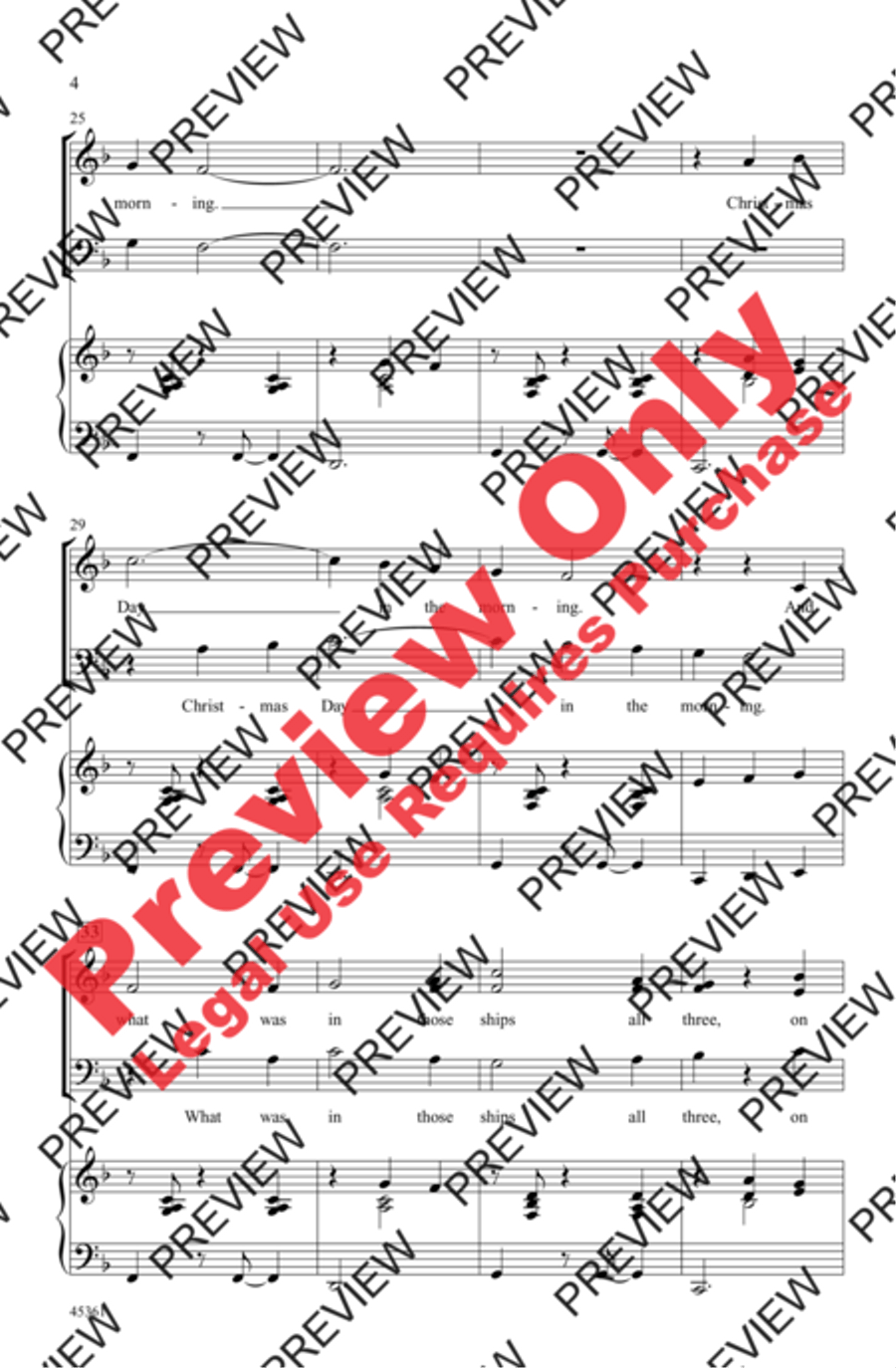 I Saw Three Ships 3-Part scores gallery preview page 4