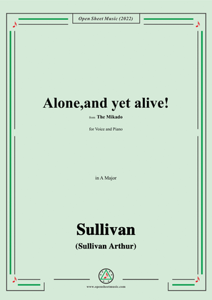 Book cover for Sullivan-Alone,and yet alive!from The Mikado,in A Major