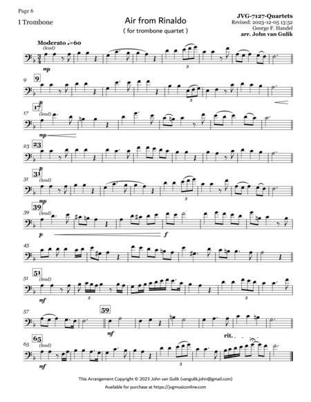 51 Trombone Quartets - Part 1 Bass Clef