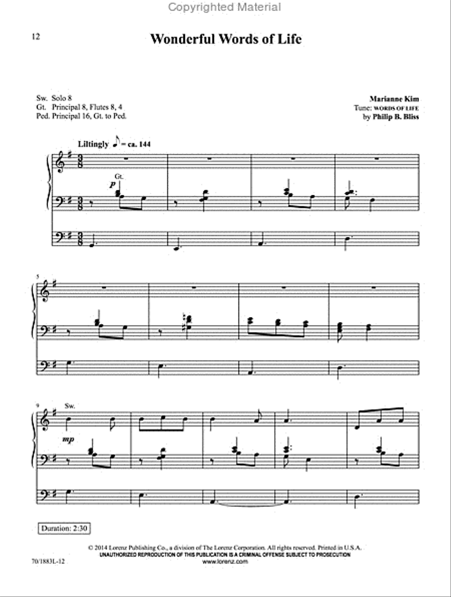 Jazz Hymns and Spiritual Songs Organ Solo scores gallery preview page 6