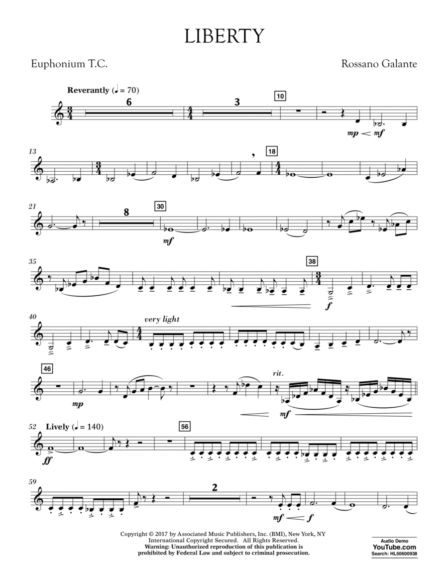 Liberty - Euphonium T.C. Euphonium scores gallery preview page 1
