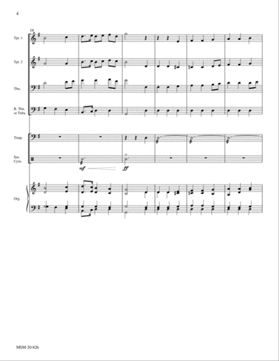 O Worship the King Choir scores gallery preview page 4