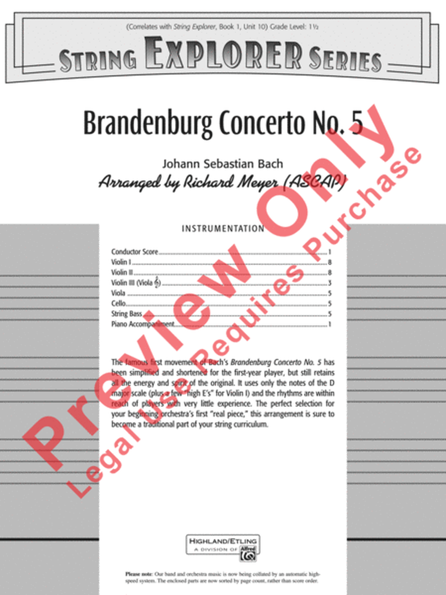 Brandenburg Concerto No. 5