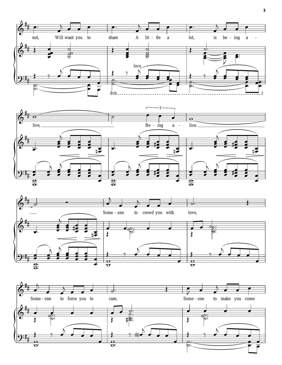 Being Alive Being Alive Guitar scores gallery preview page 3