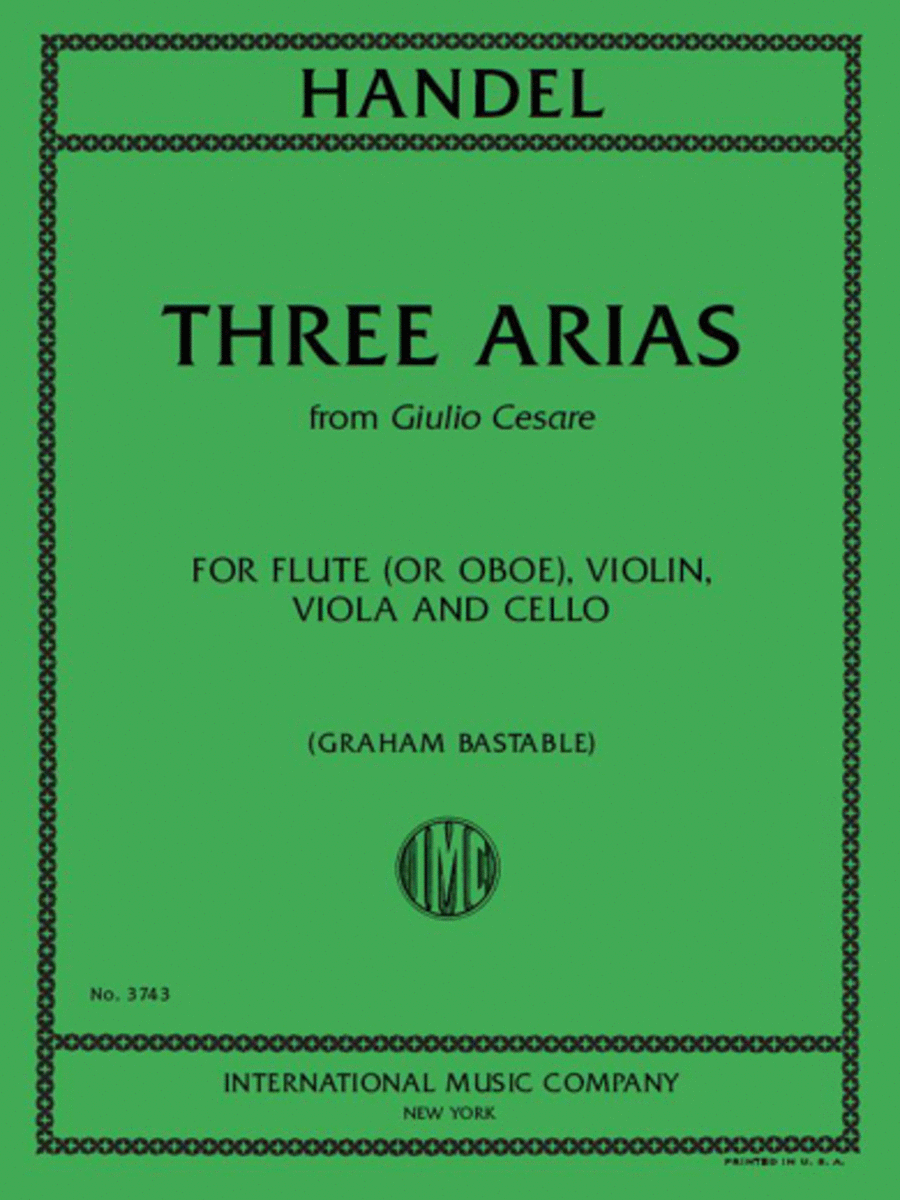 Three Arias From Giulio Cesare Flute scores gallery preview page 1