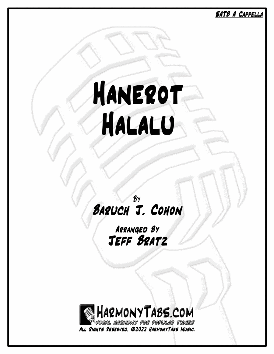 Hanerot Halalu (SATB A Cappella) 4-Part scores gallery preview page 1