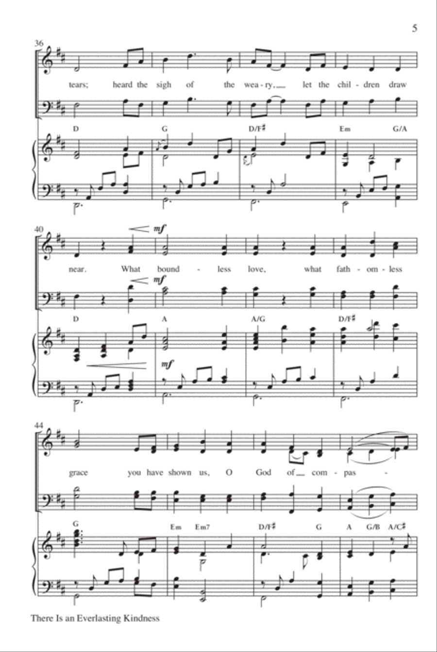 There Is an Everlasting Kindness (The Compassion Hymn) 4-Part scores gallery preview page 6