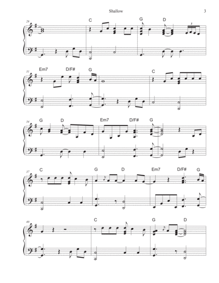 Shallow by Lady Gaga Harp - Digital Sheet Music