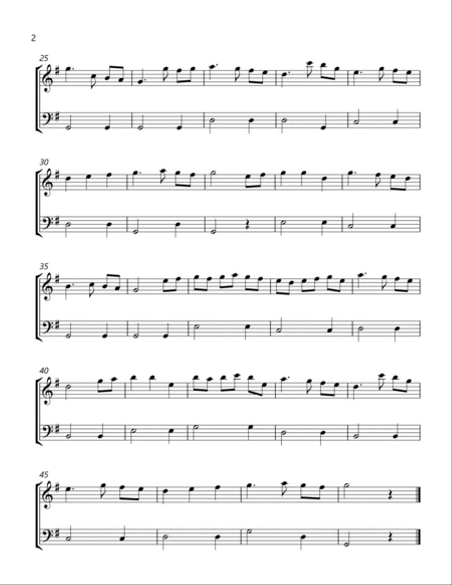 Fairy Queen - Flute and Cello - Turlough O' Carolan Flute scores gallery preview page 2
