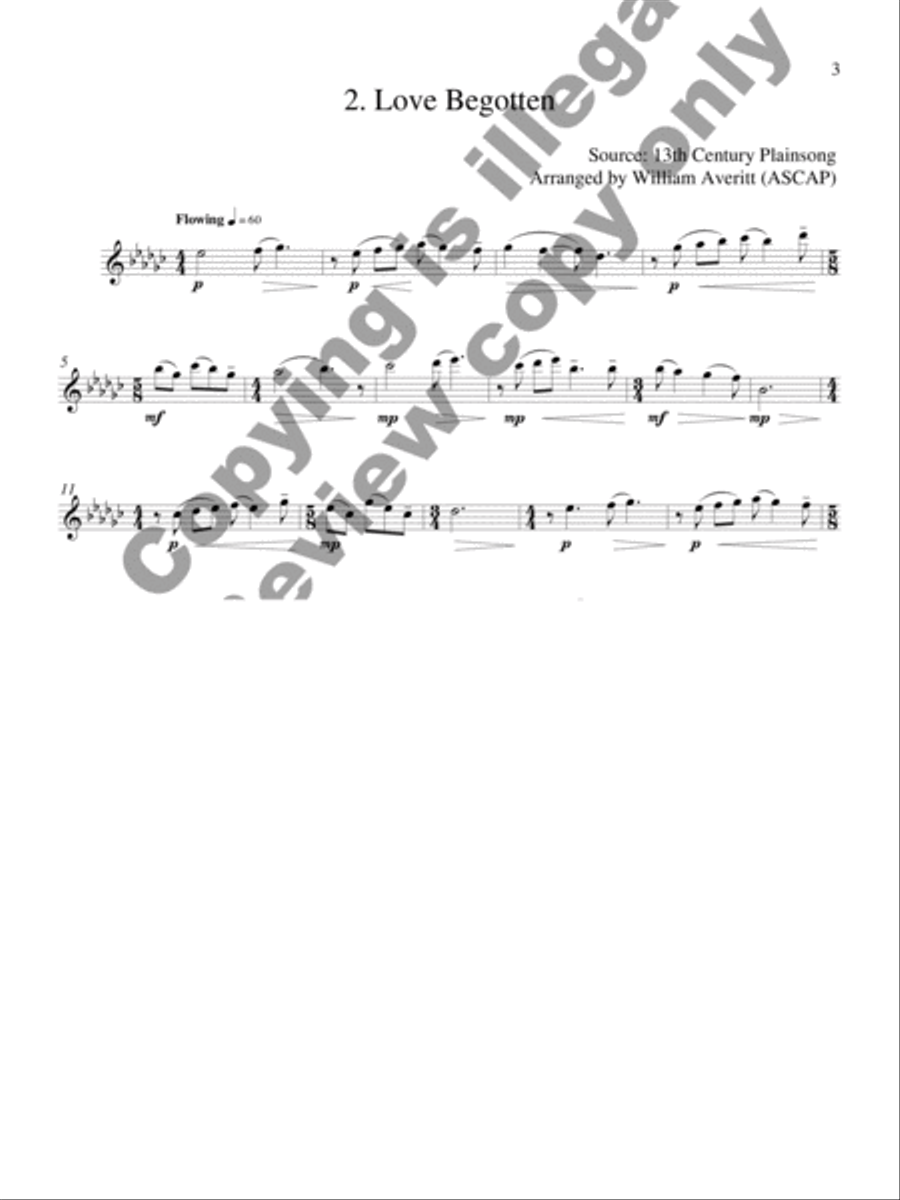 Three Medieval Carols Flute Solo scores gallery preview page 4