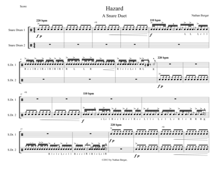 Hazard - Marching Snare Duet image number null