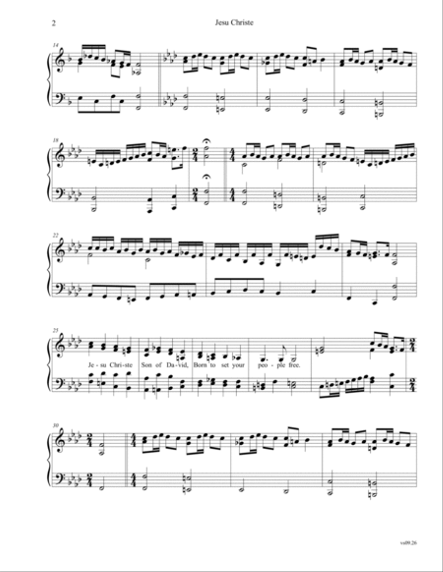 Jesu Christe Piano Solo scores gallery preview page 2