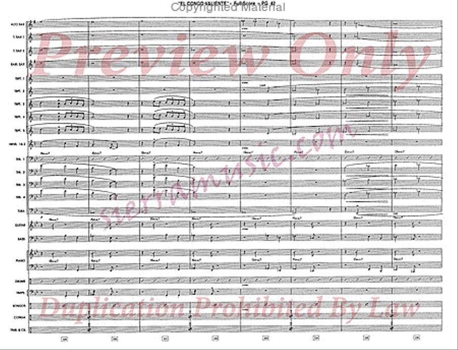 El Congo Valiente El Congo Valiente Jazz Ensemble scores gallery preview page 43